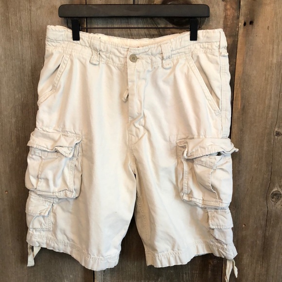 Abercrombie & Fitch Cargo Shorts in Light Stone Taupe Size 32 Men’s - Picture 1 of 17